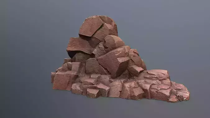 cliff rocks Low-poly 3D model