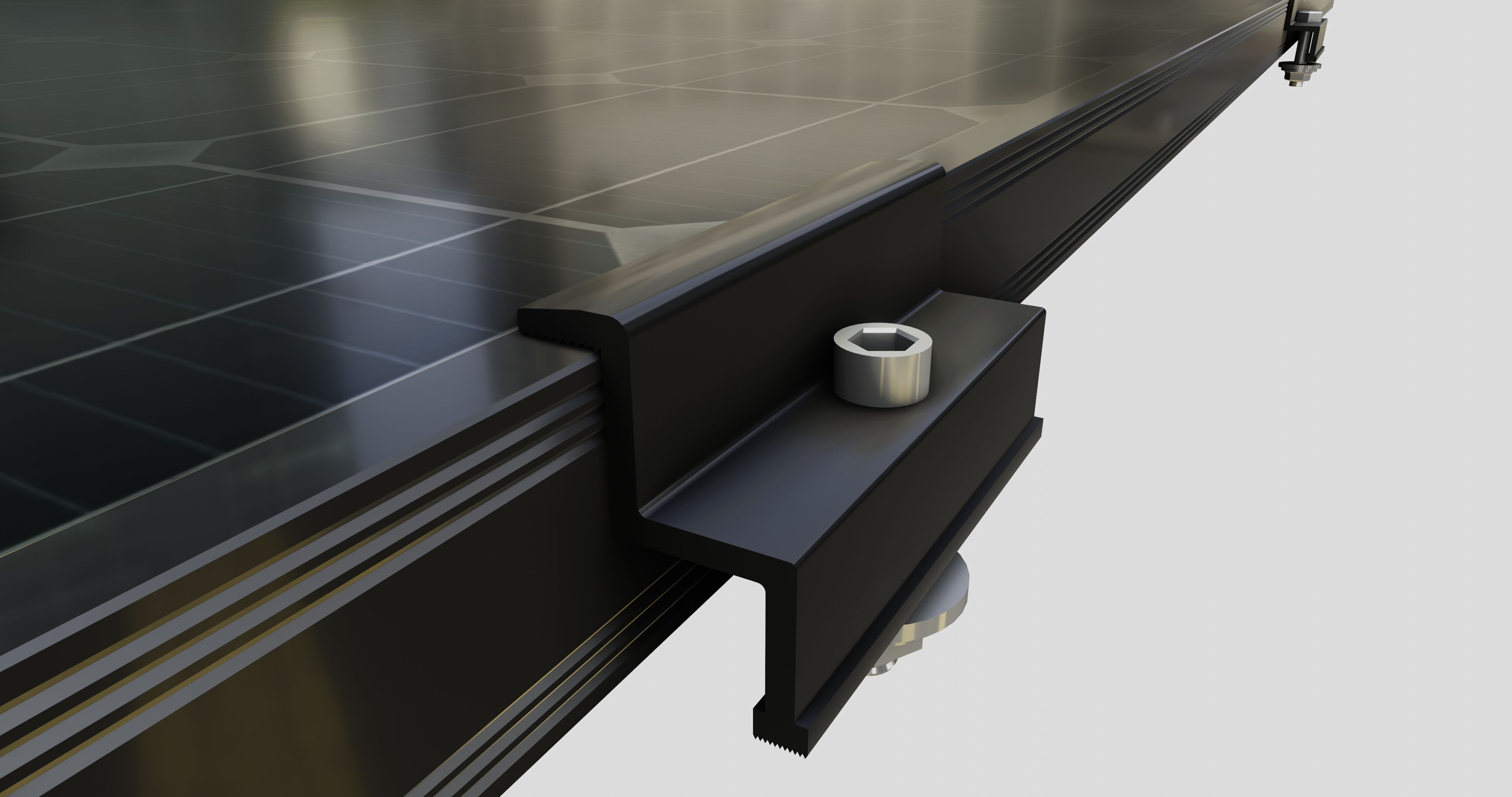 Black Framed Solar Panel 675W 2384x1303x35mm 3D model_16