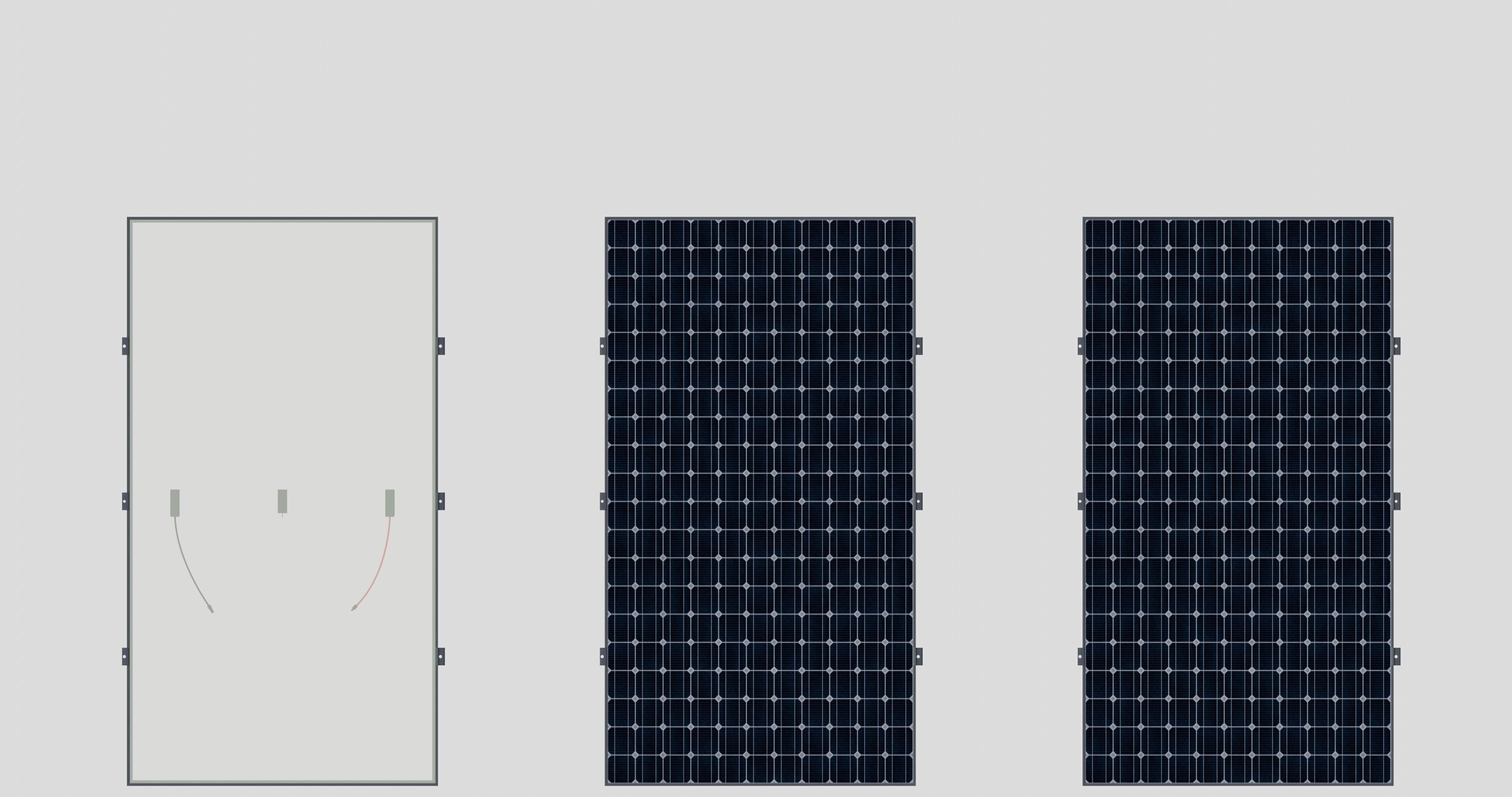 Black Framed Solar Panel 675W 2384x1303x35mm 3D model_17