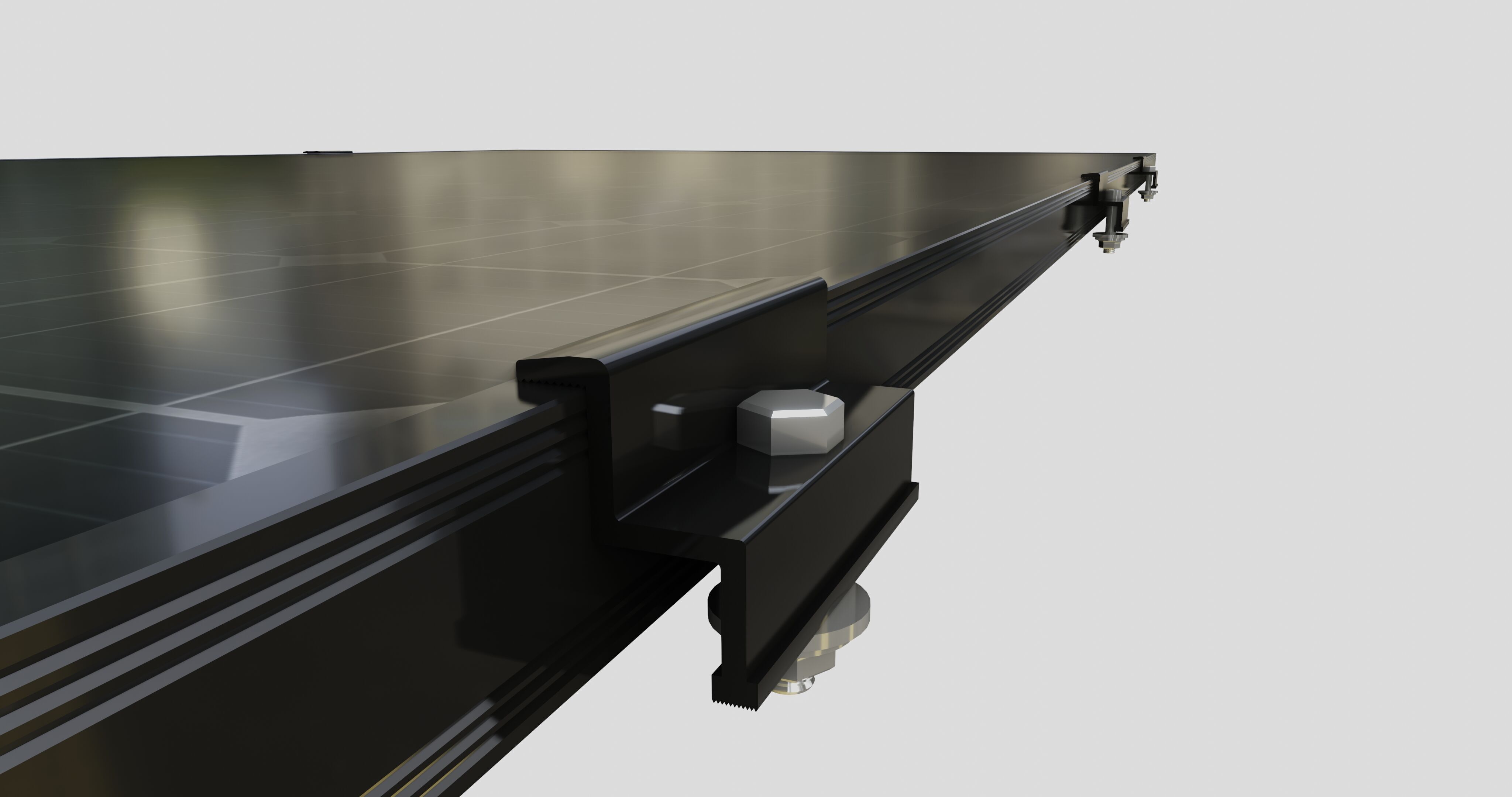 Black Framed Solar Panel 675W 2384x1303x35mm 3D model_10