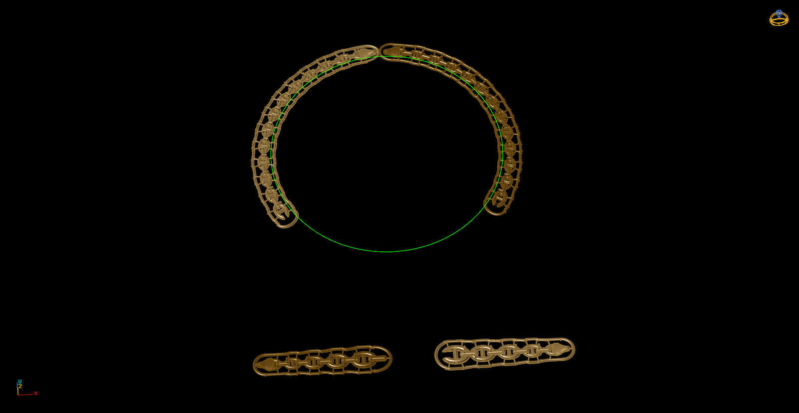 hermes kolye 3D print model_4