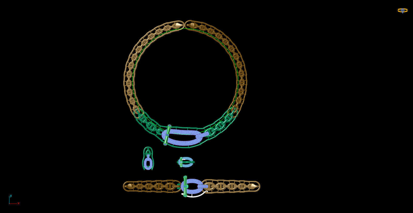 hermes kolye 3D print model_2