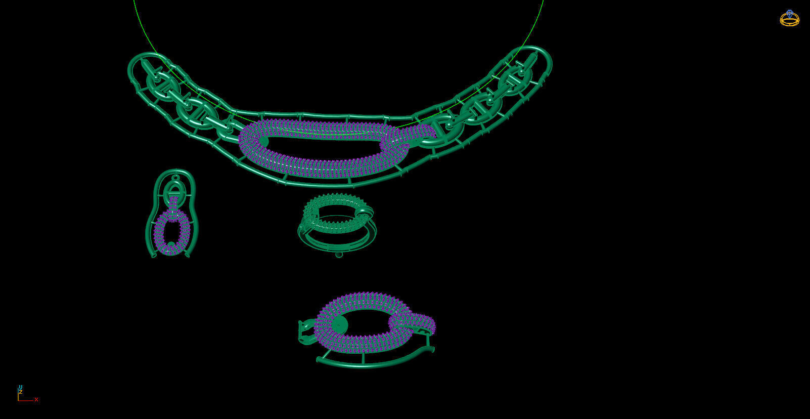 hermes kolye 3D print model_5