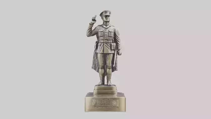 MedalWinning Soldier Statue model