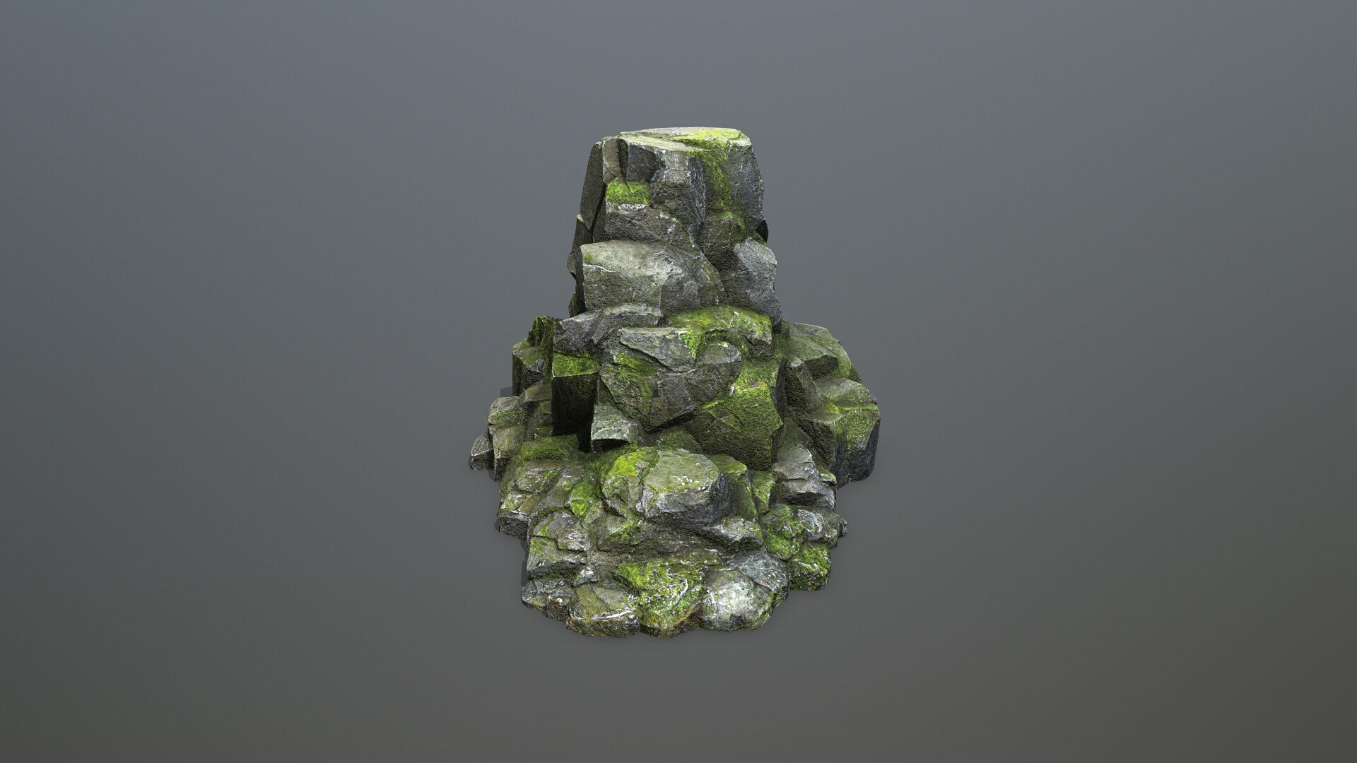 cliff rocks Low-poly 3D model_7