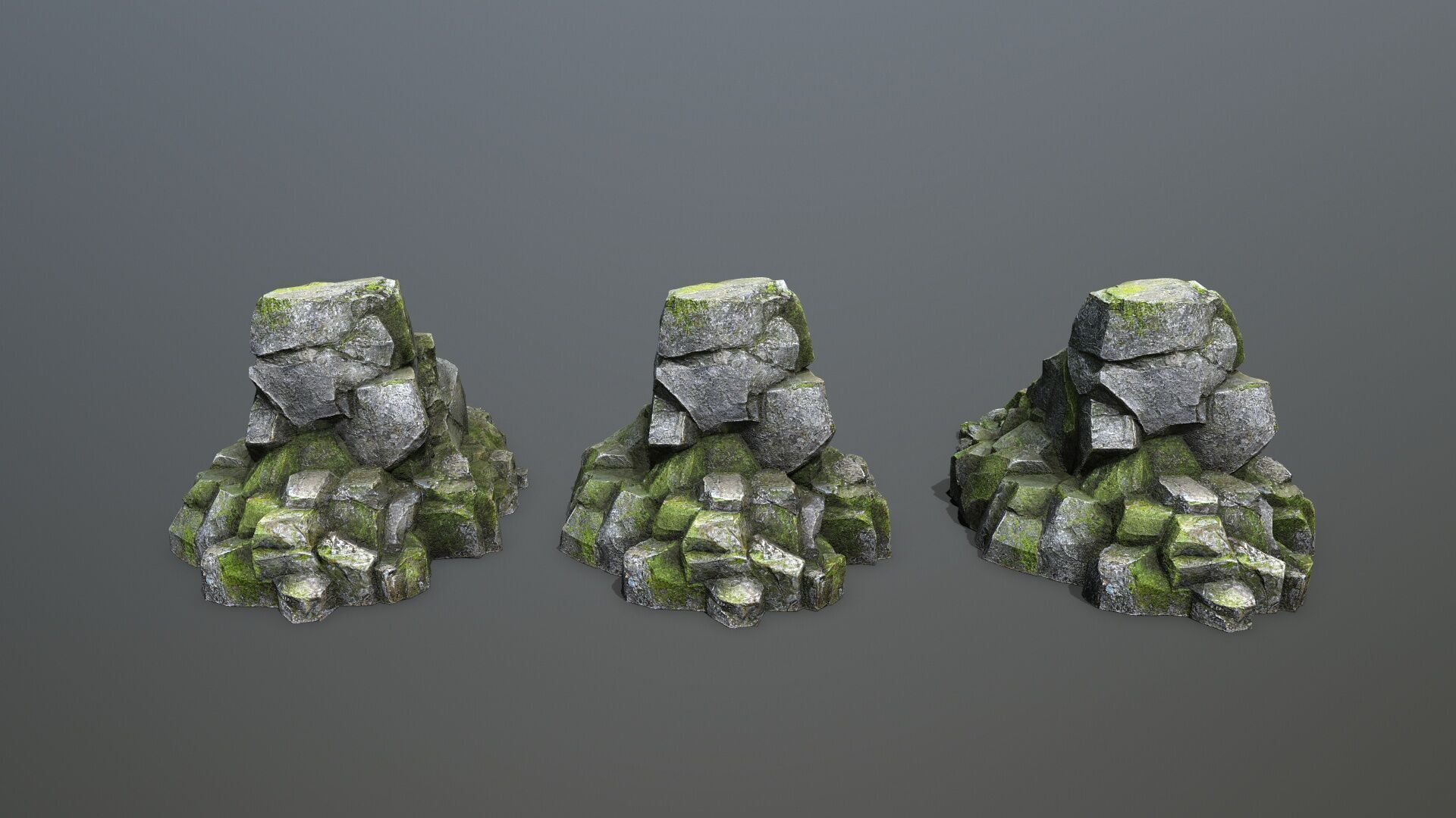 cliff rocks Low-poly 3D model_10