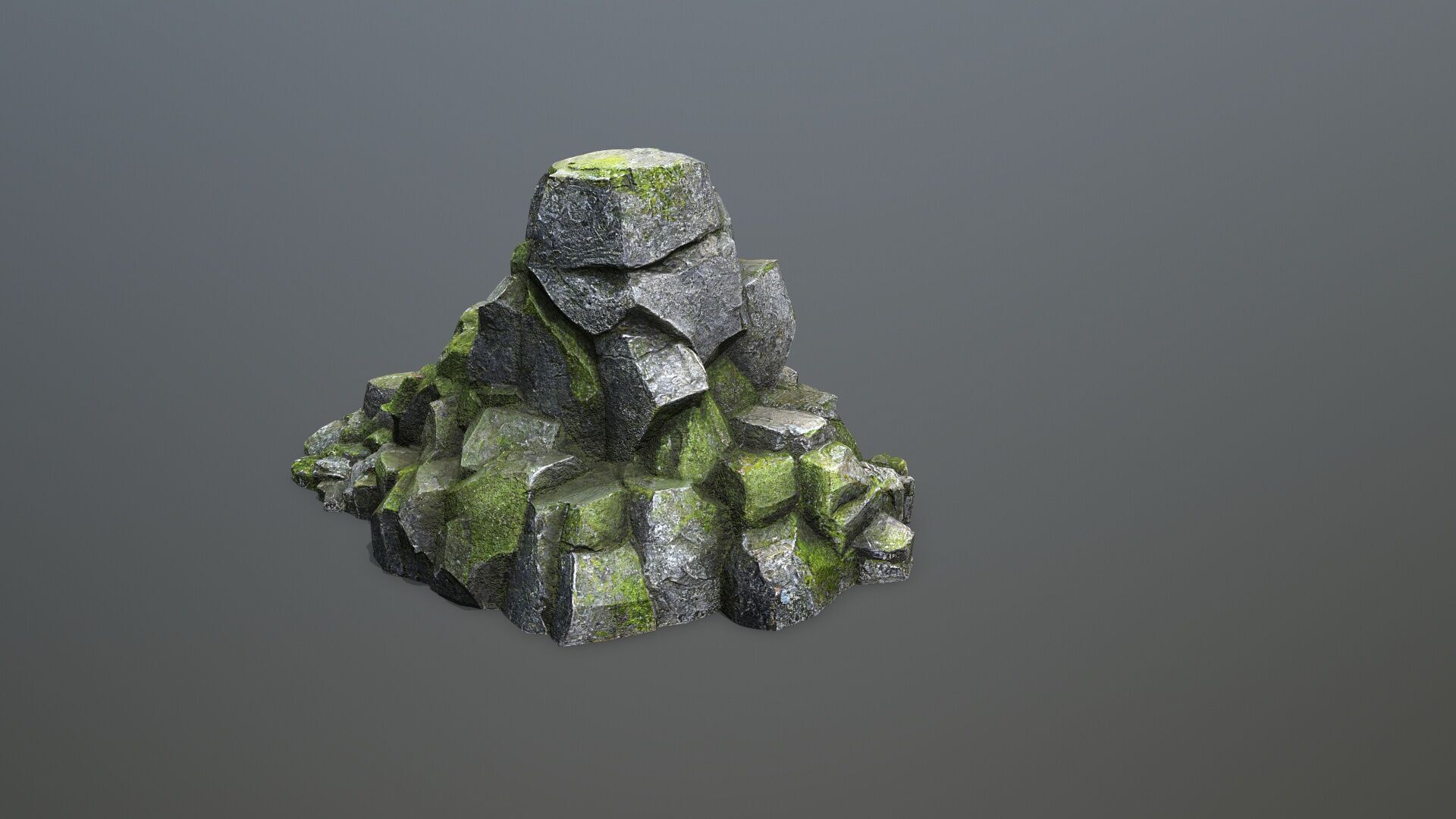 cliff rocks Low-poly 3D model_4