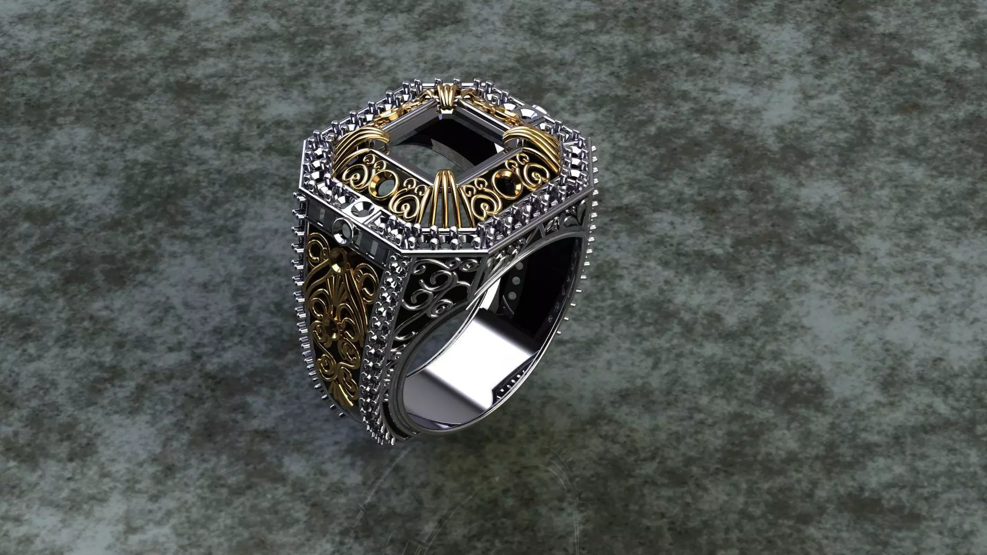silver ring 3D print model_0