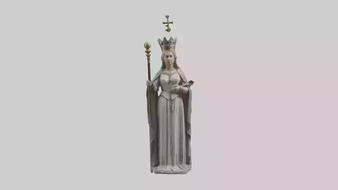 Medieval Queen statue model