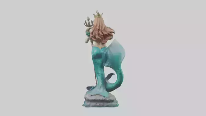 Mermaid Queen statue model