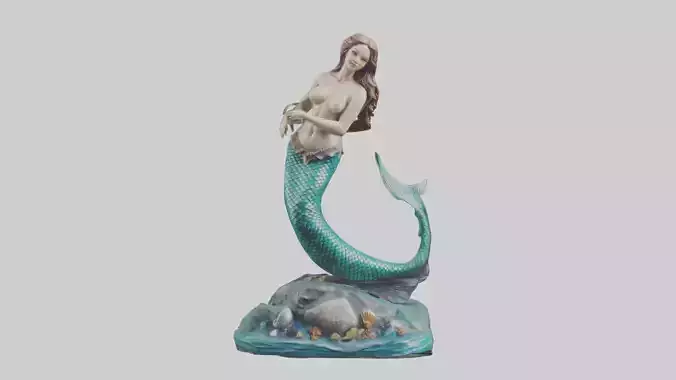 Mermaid statue model