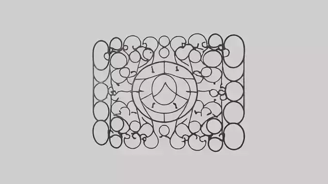 Metal Mesh Wall Art Low-poly 3D model