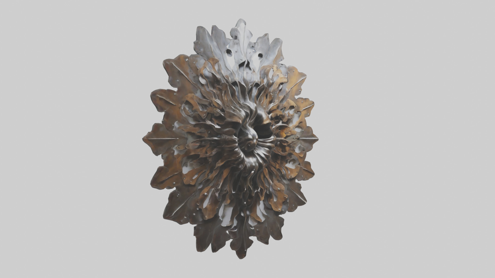 Metal wall art model Low-poly 3D model_11