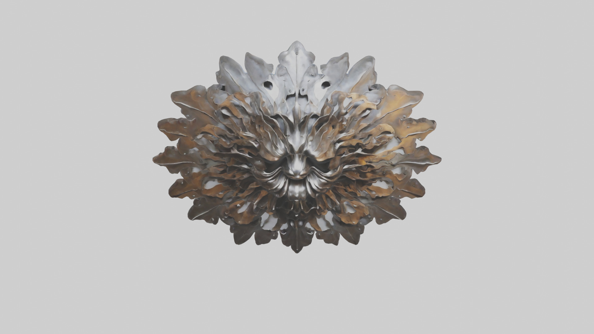 Metal wall art model Low-poly 3D model_16