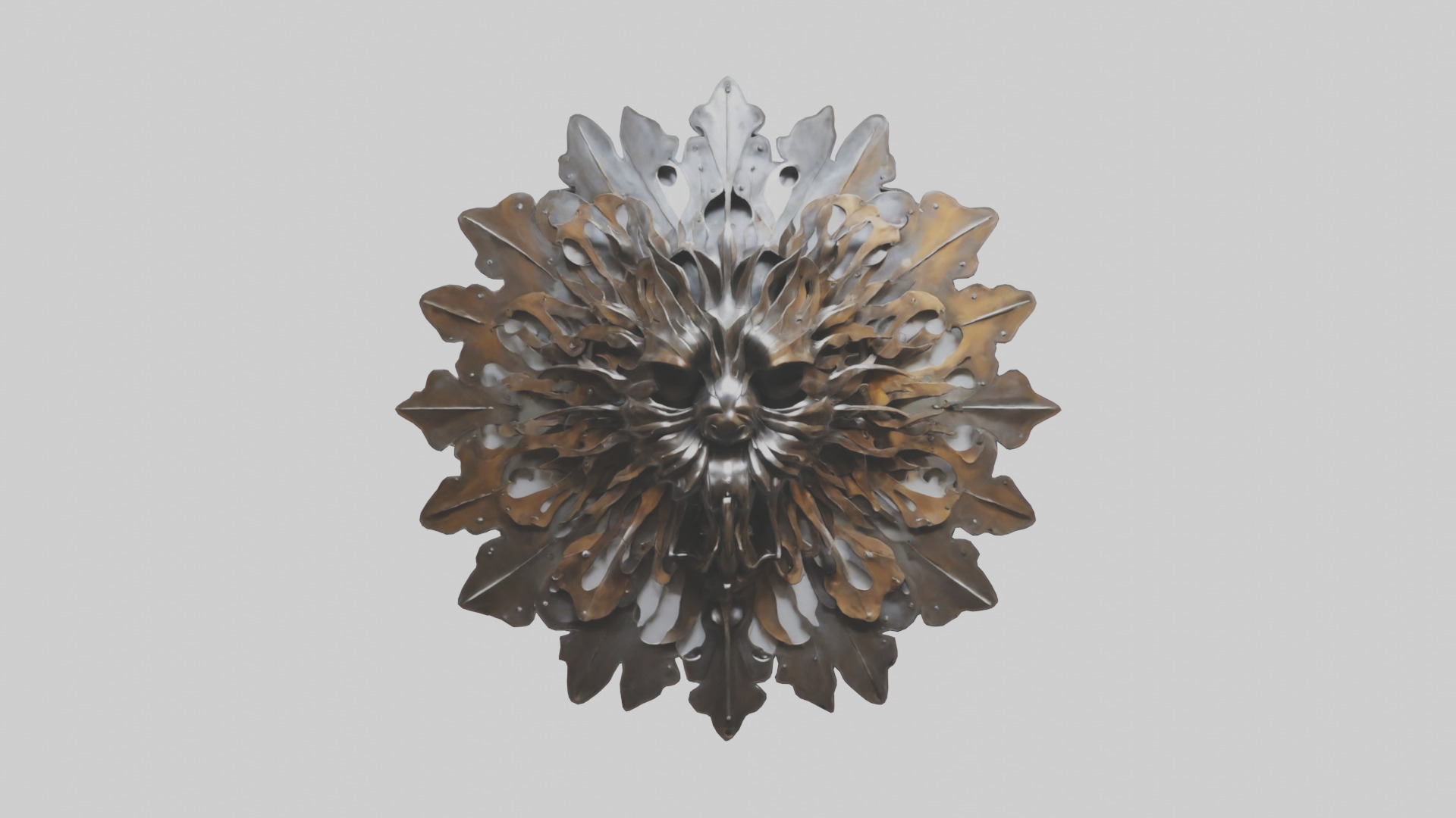 Metal wall art model Low-poly 3D model_9