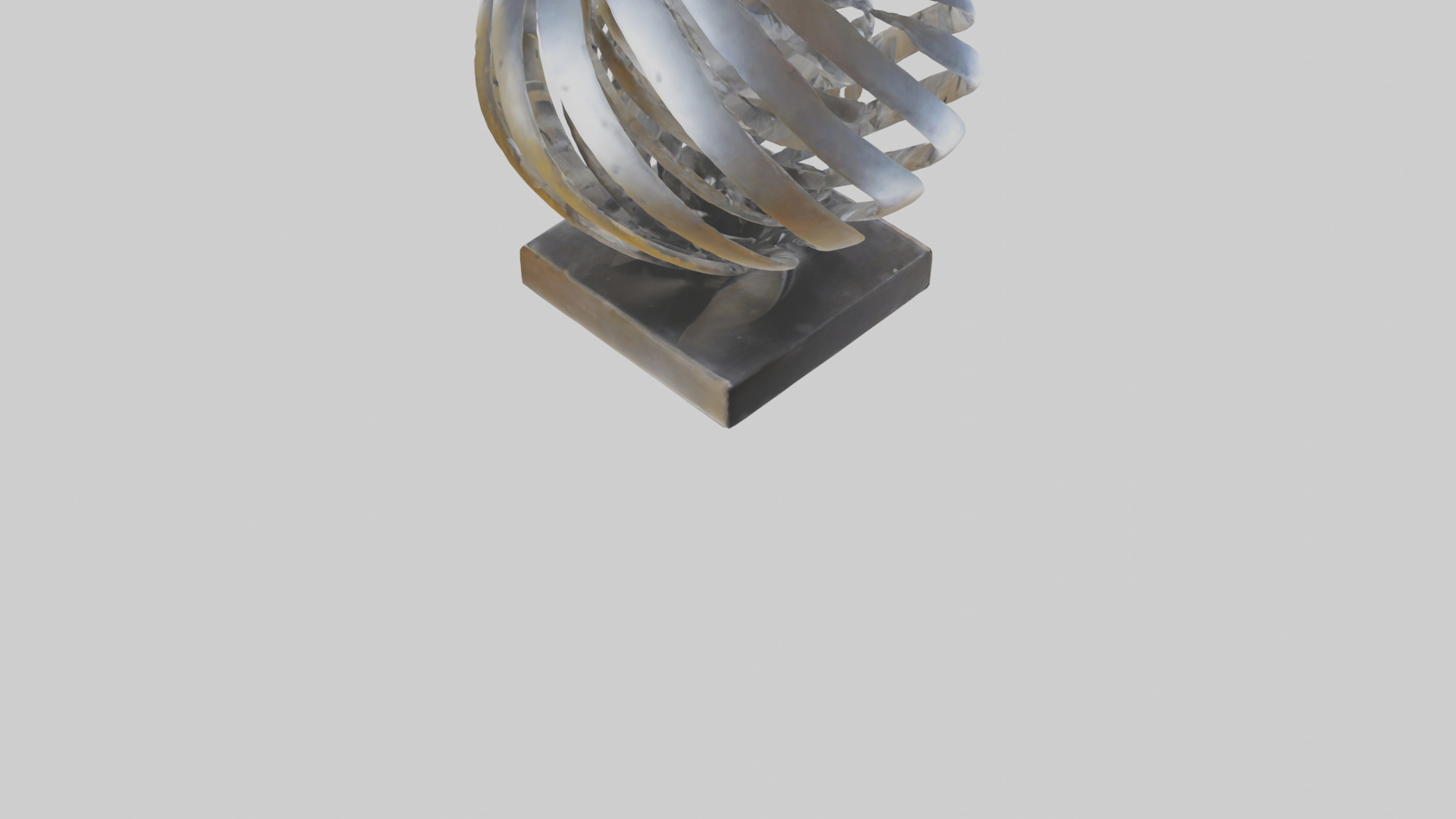 Metallic art sculpture model Low-poly 3D model_4