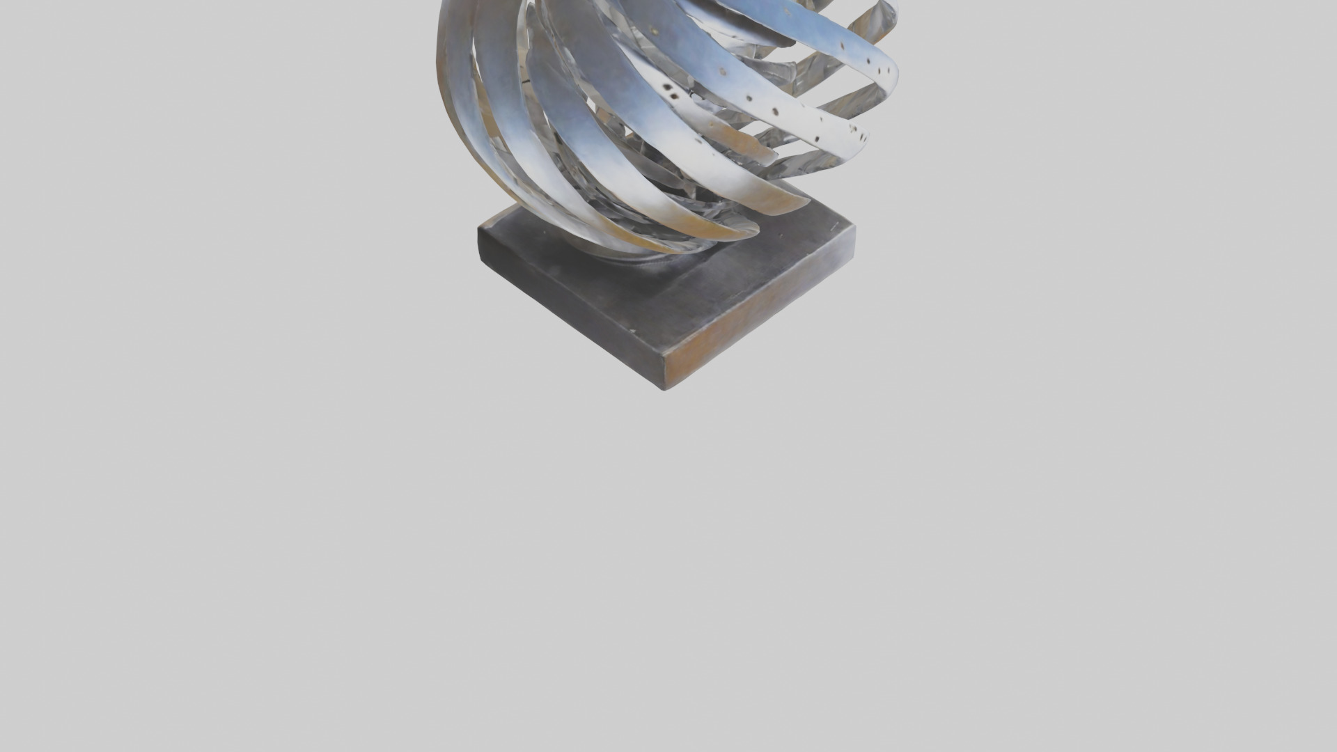 Metallic art sculpture model Low-poly 3D model_6