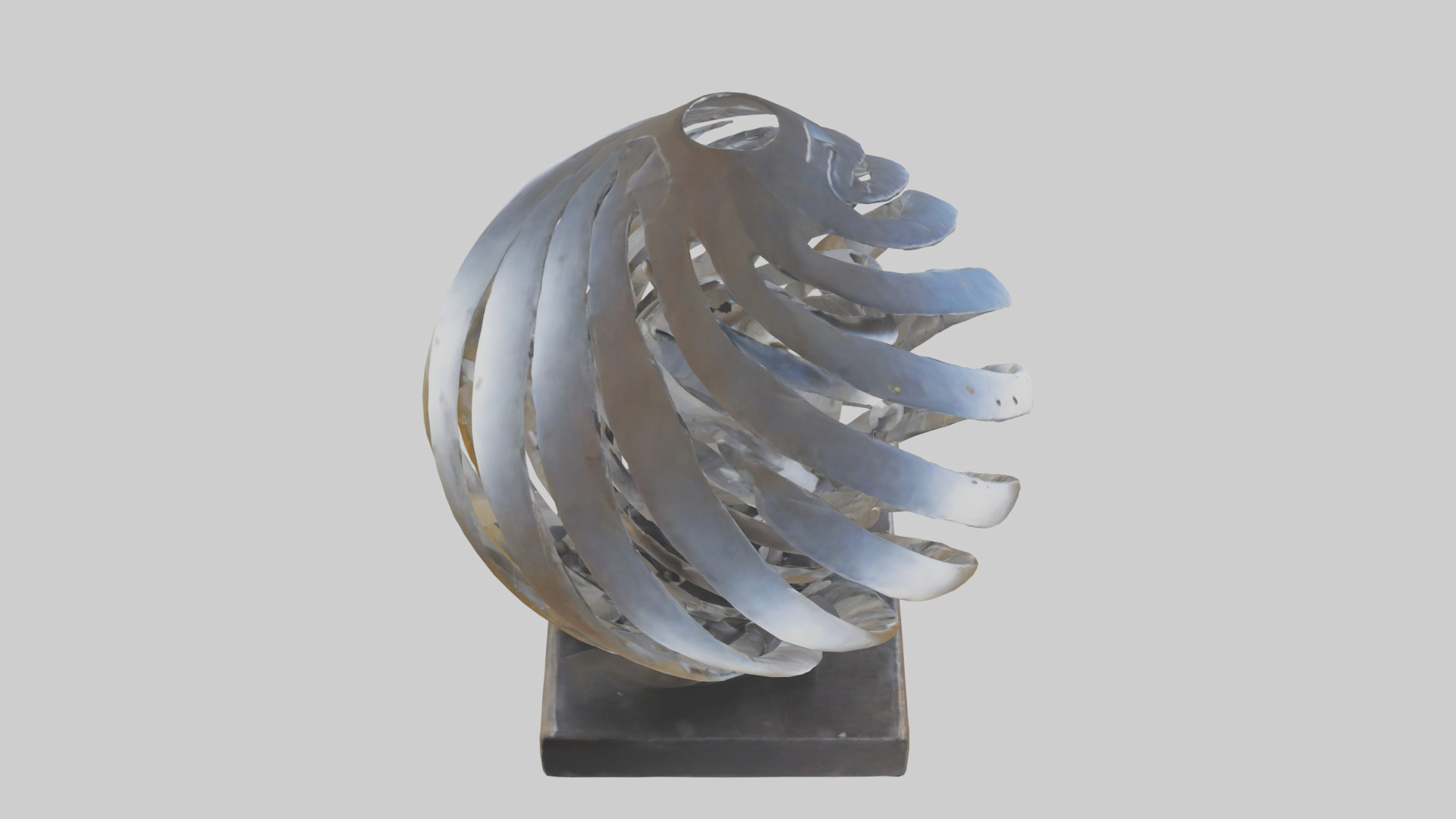 Metallic art sculpture model Low-poly 3D model_18