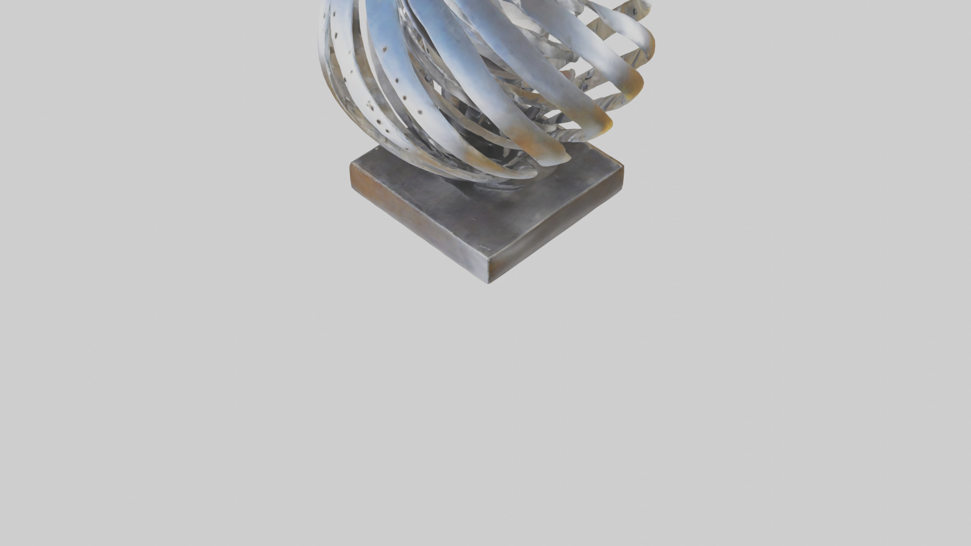 Metallic art sculpture model Low-poly 3D model_5
