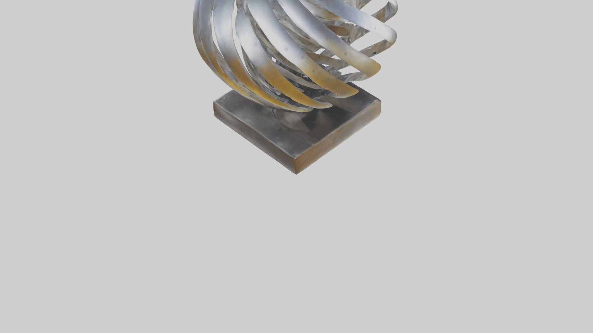 Metallic art sculpture model Low-poly 3D model_3