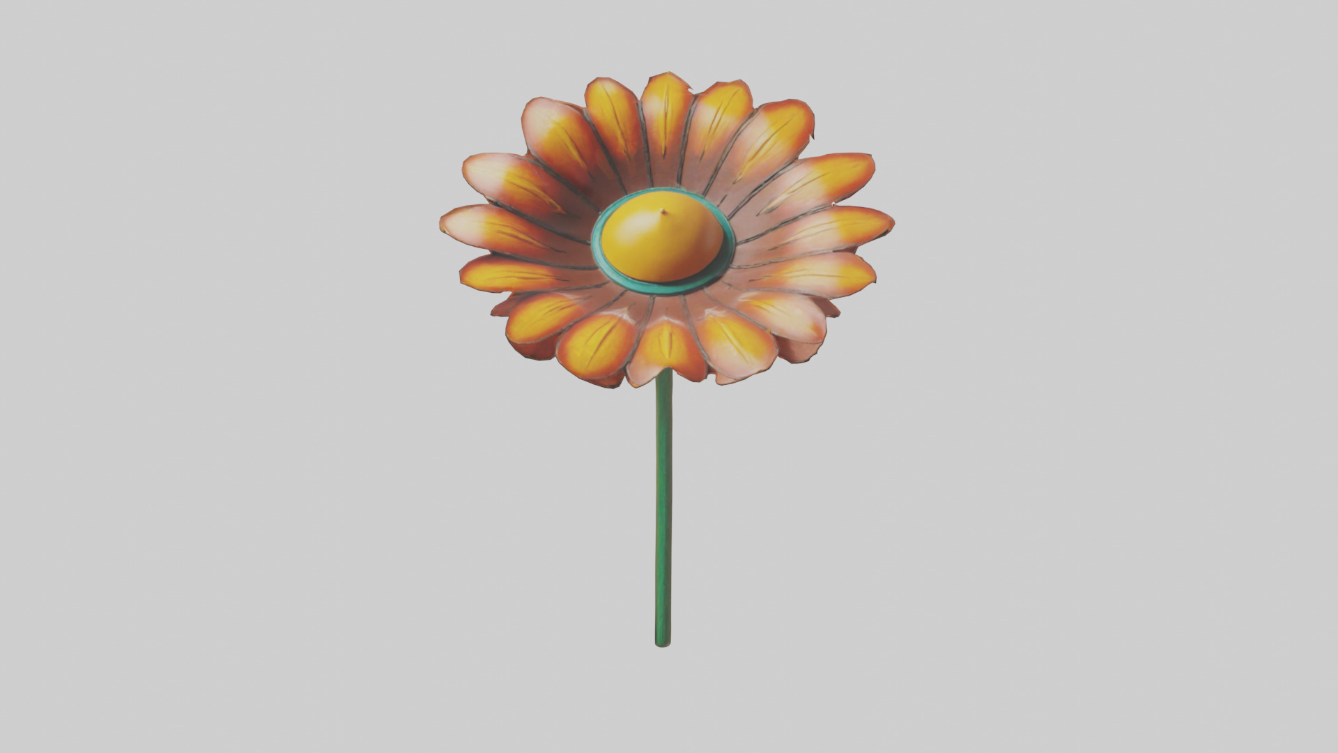 Mexican Hat Flower model Low-poly 3D model_9