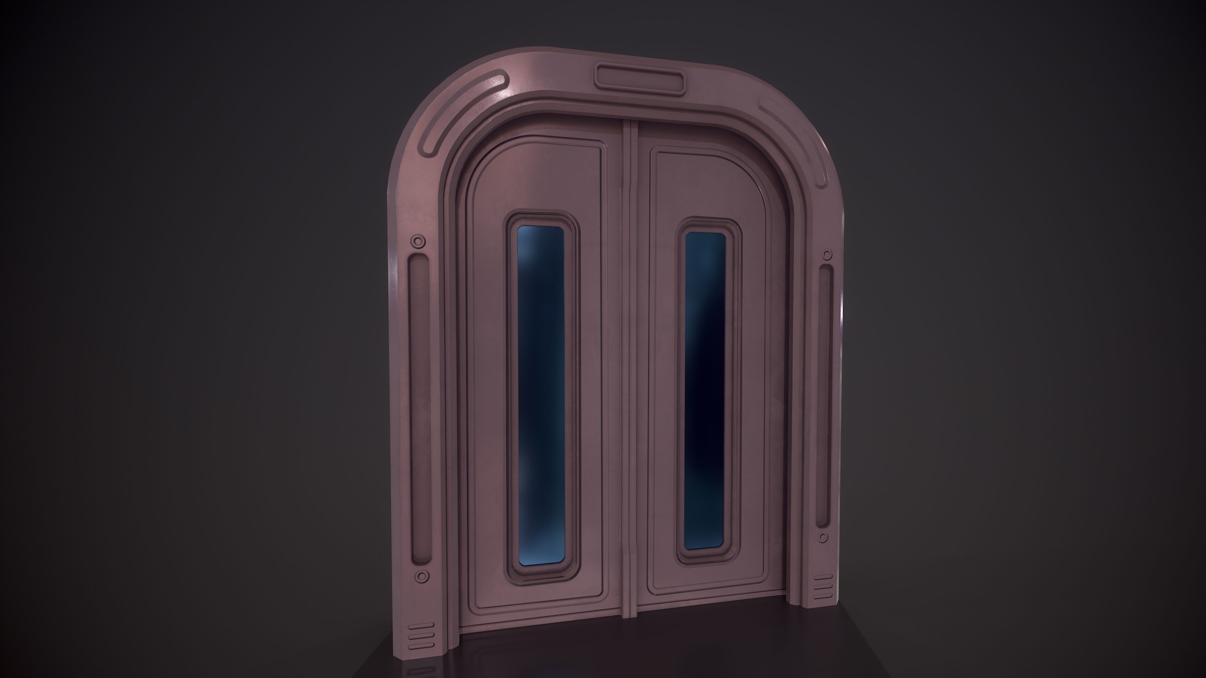 Sci Fi Door Low-poly 3D model_2