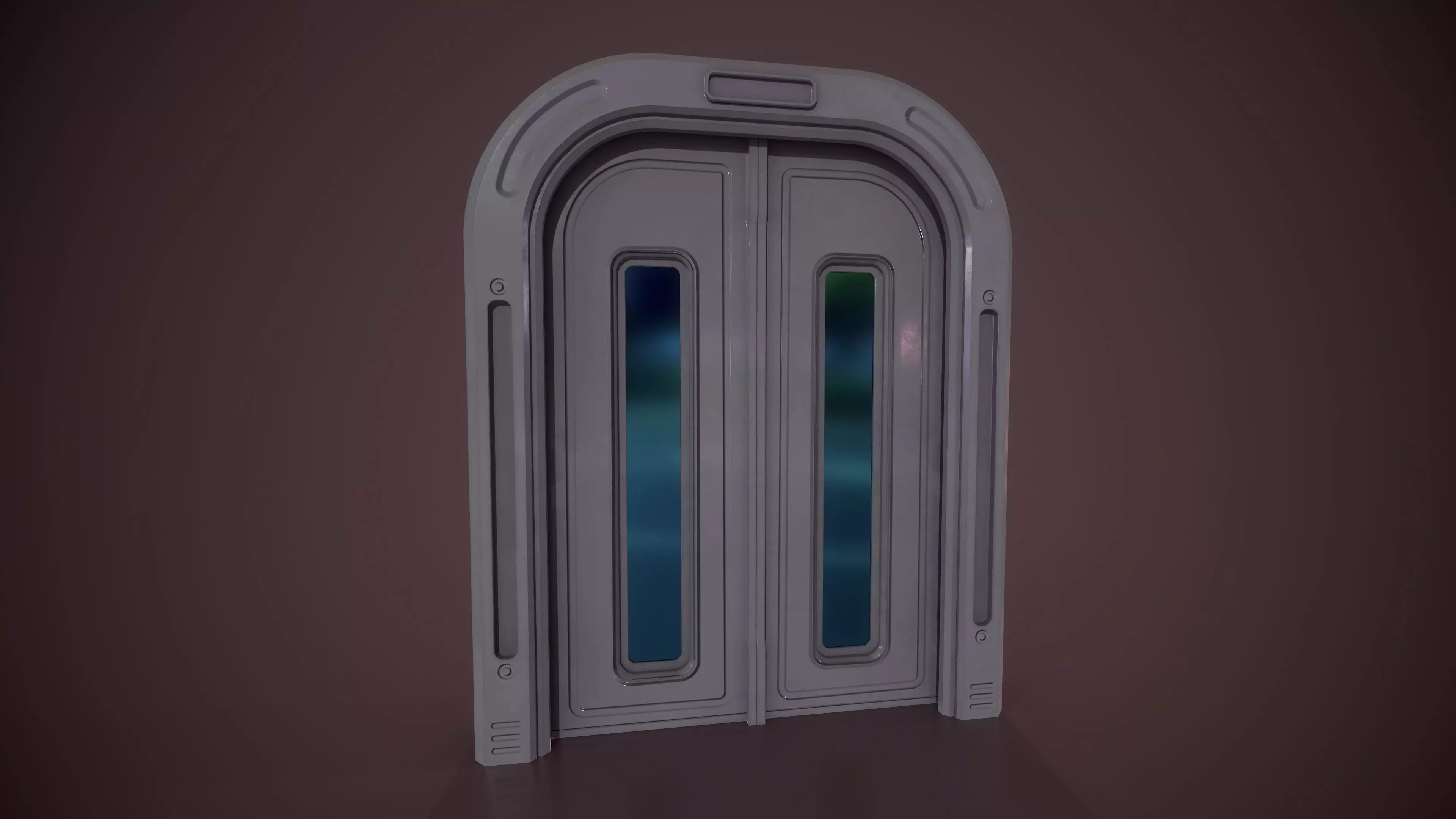 Sci Fi Door Low-poly 3D model_0