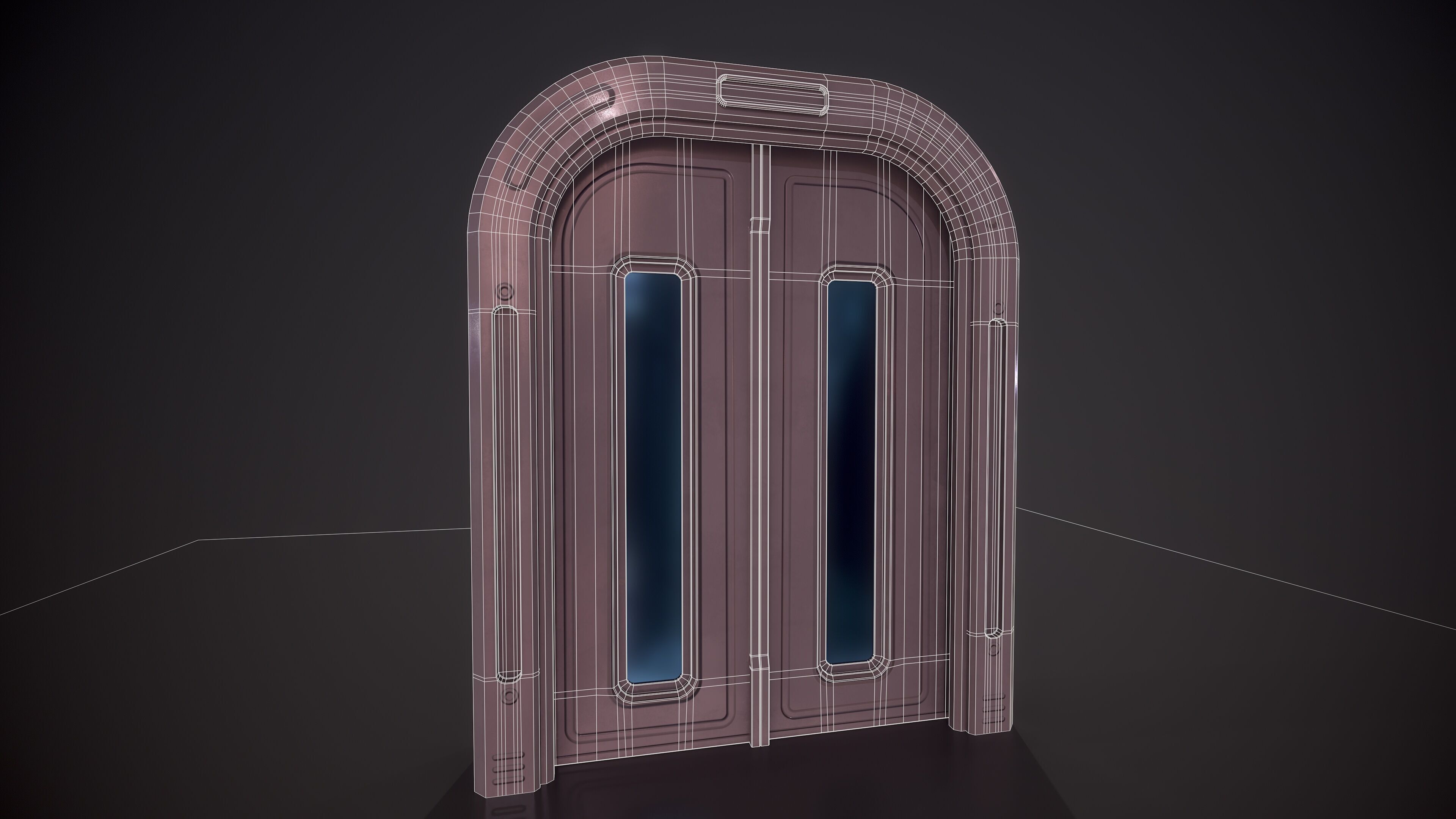 Sci Fi Door Low-poly 3D model_3
