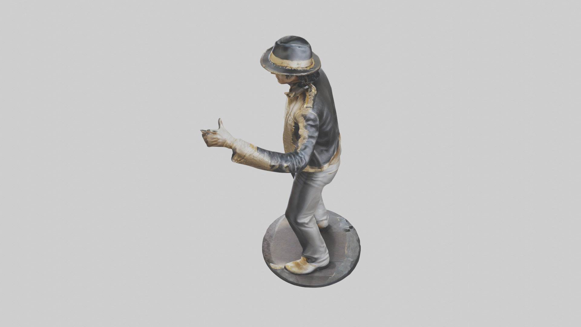 Michael Jackson statue model Low-poly 3D model_17