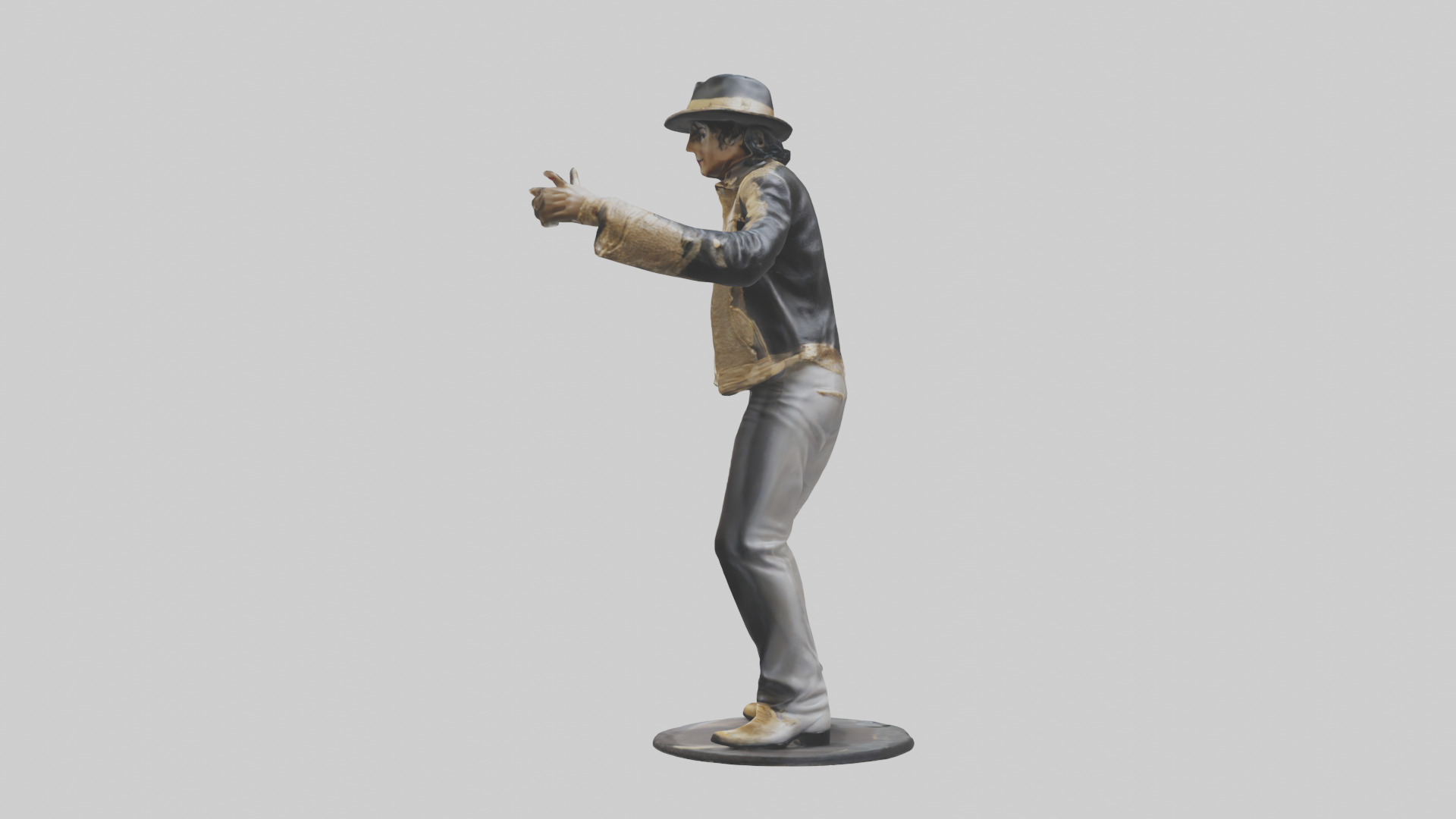 Michael Jackson statue model Low-poly 3D model_12