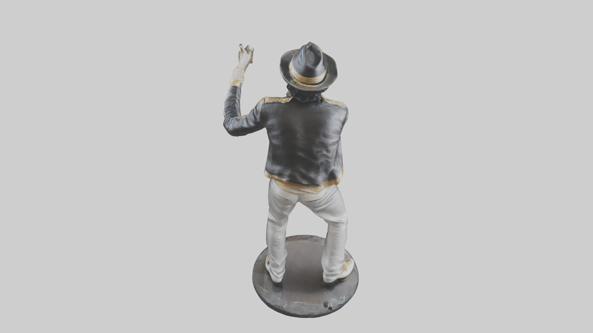 Michael Jackson statue model Low-poly 3D model_15