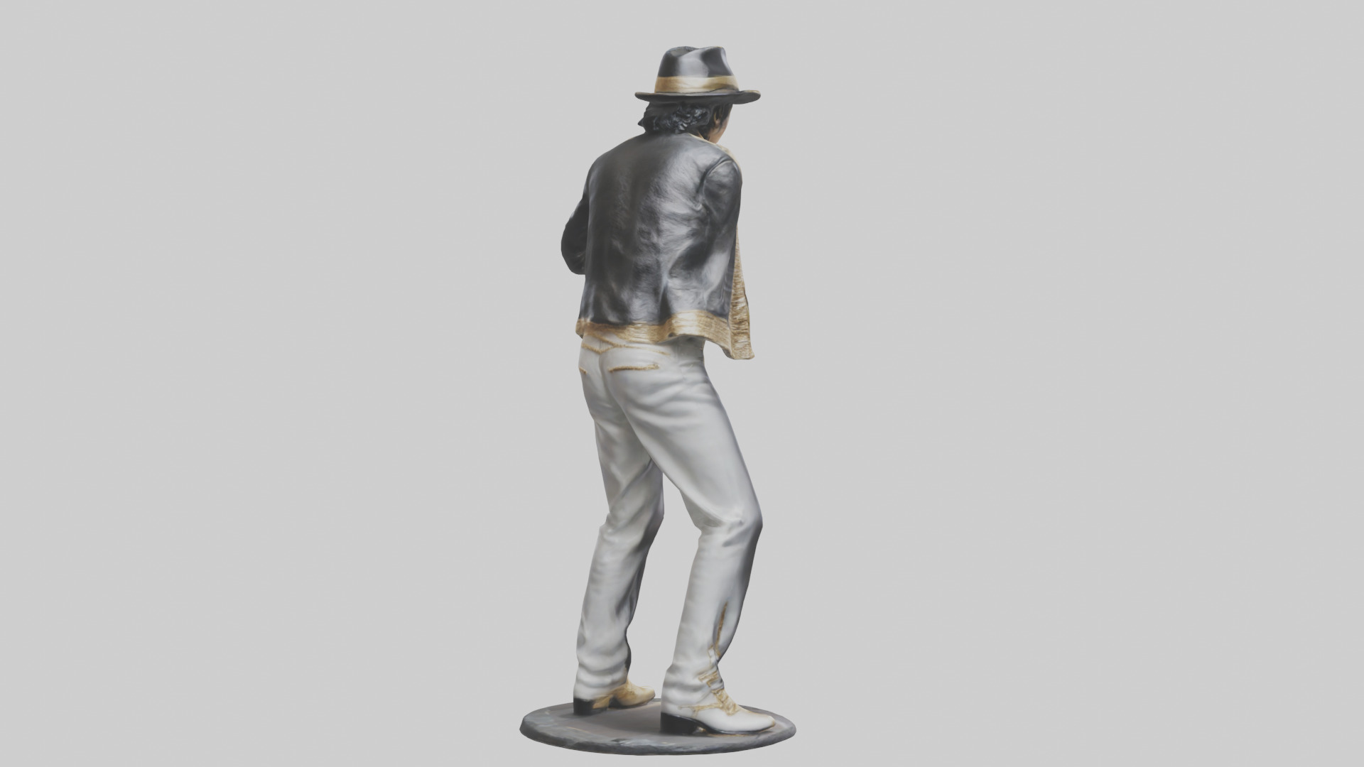 Michael Jackson statue model Low-poly 3D model_2
