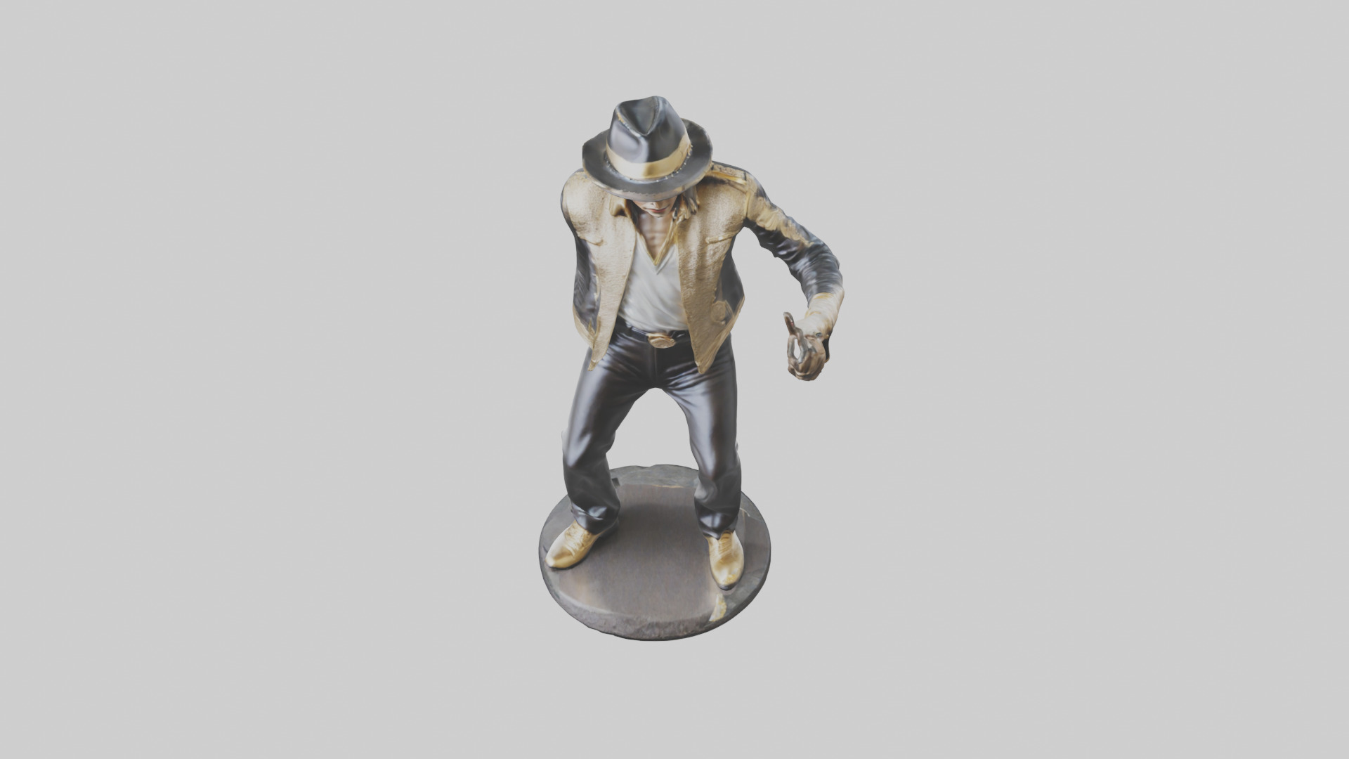Michael Jackson statue model Low-poly 3D model_16
