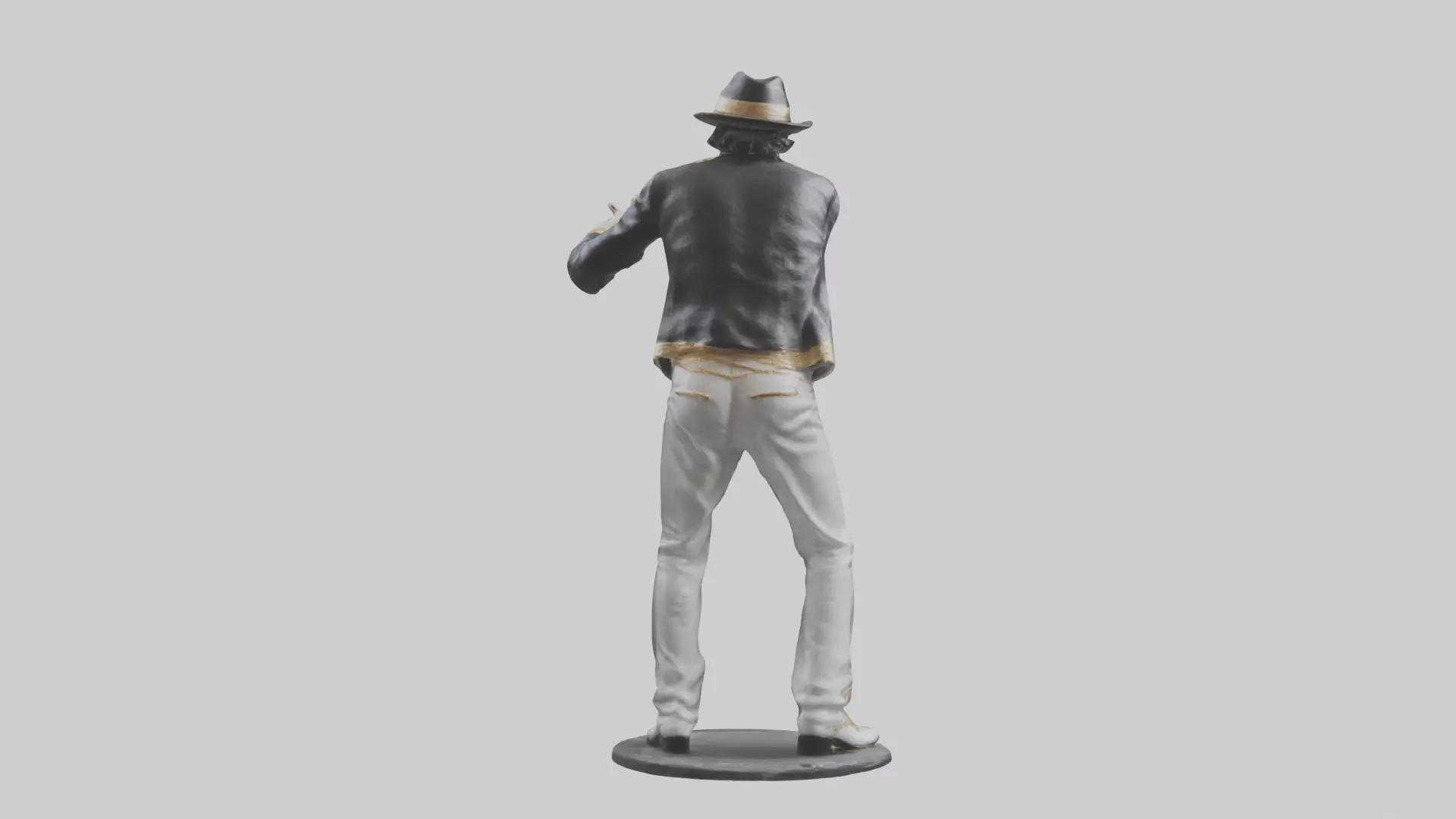 Michael Jackson statue model Low-poly 3D model_0