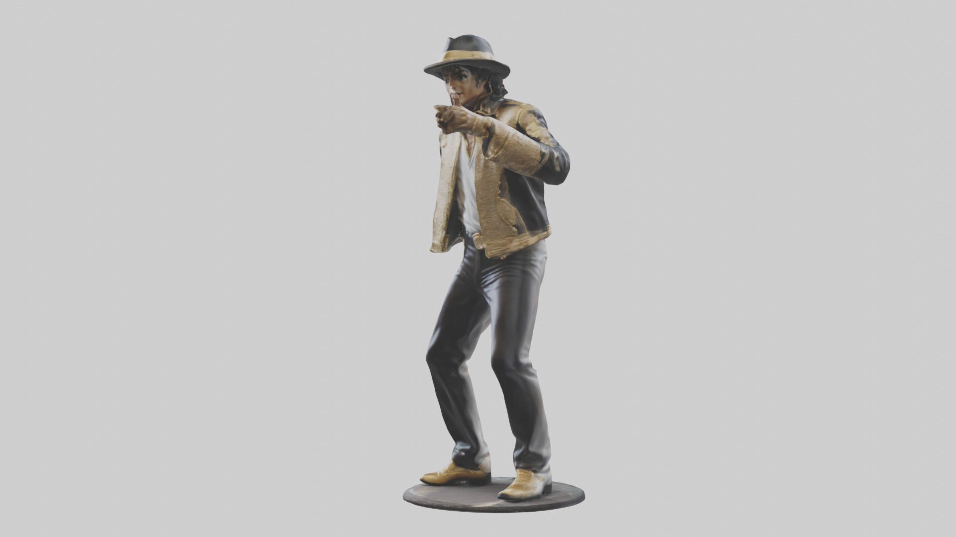 Michael Jackson statue model Low-poly 3D model_10