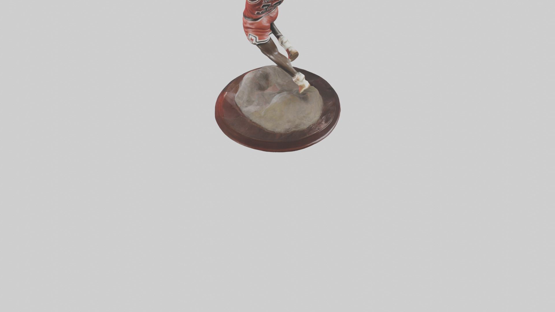 Michael Jordan statue model Low-poly 3D model_3