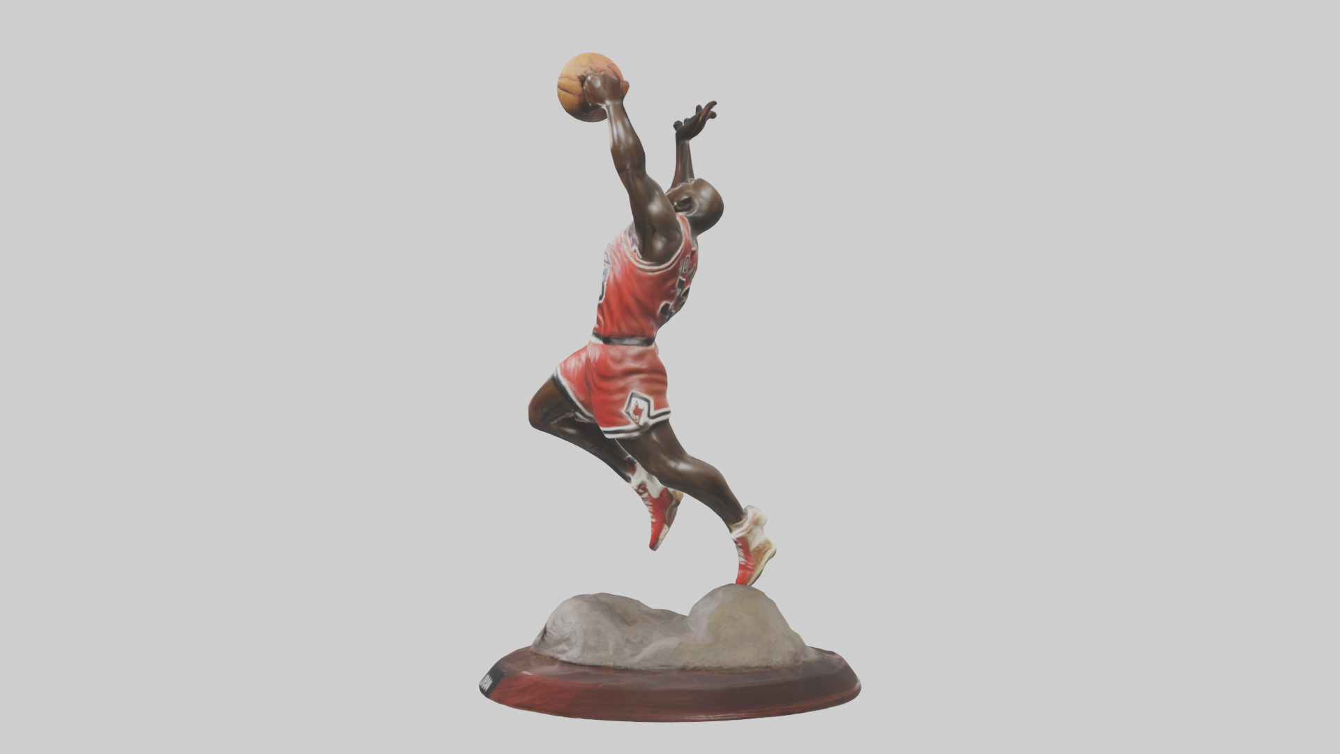 Michael Jordan statue model Low-poly 3D model_12
