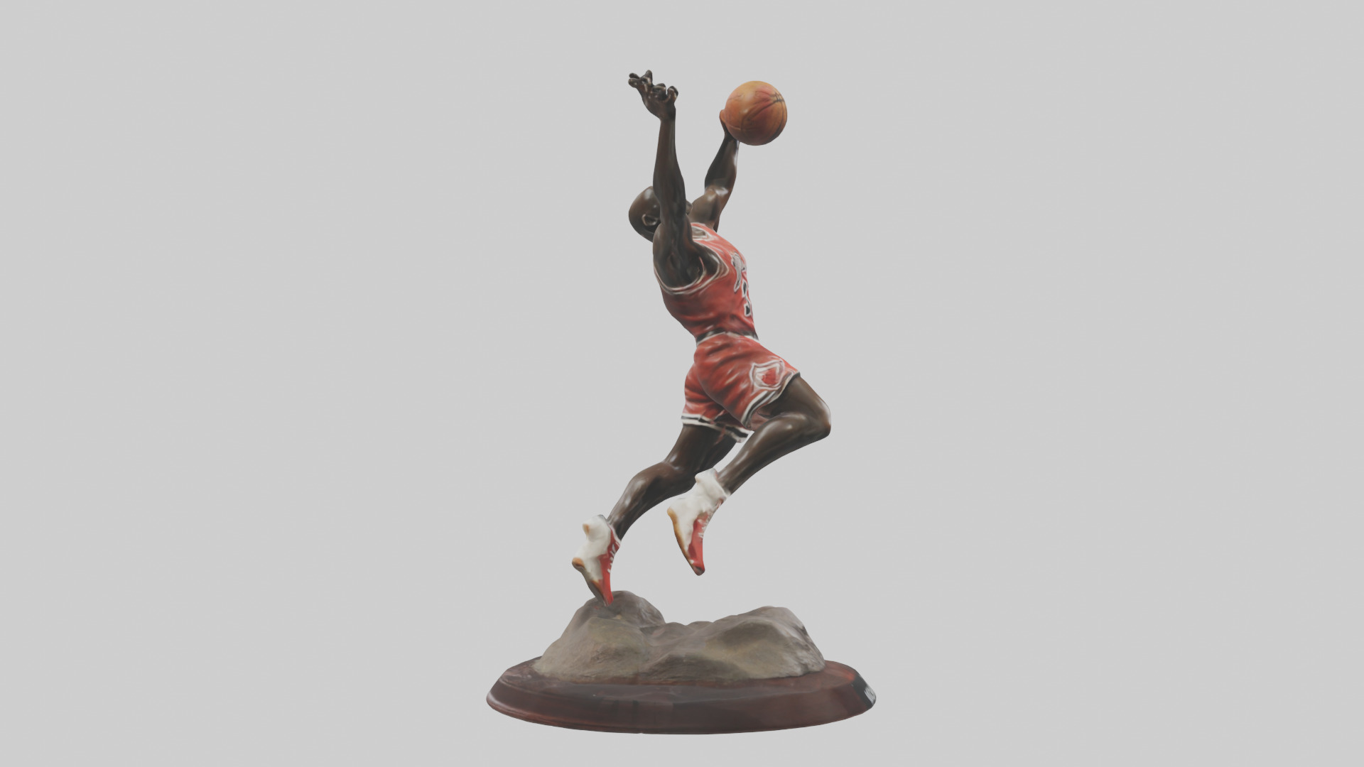 Michael Jordan statue model Low-poly 3D model_13