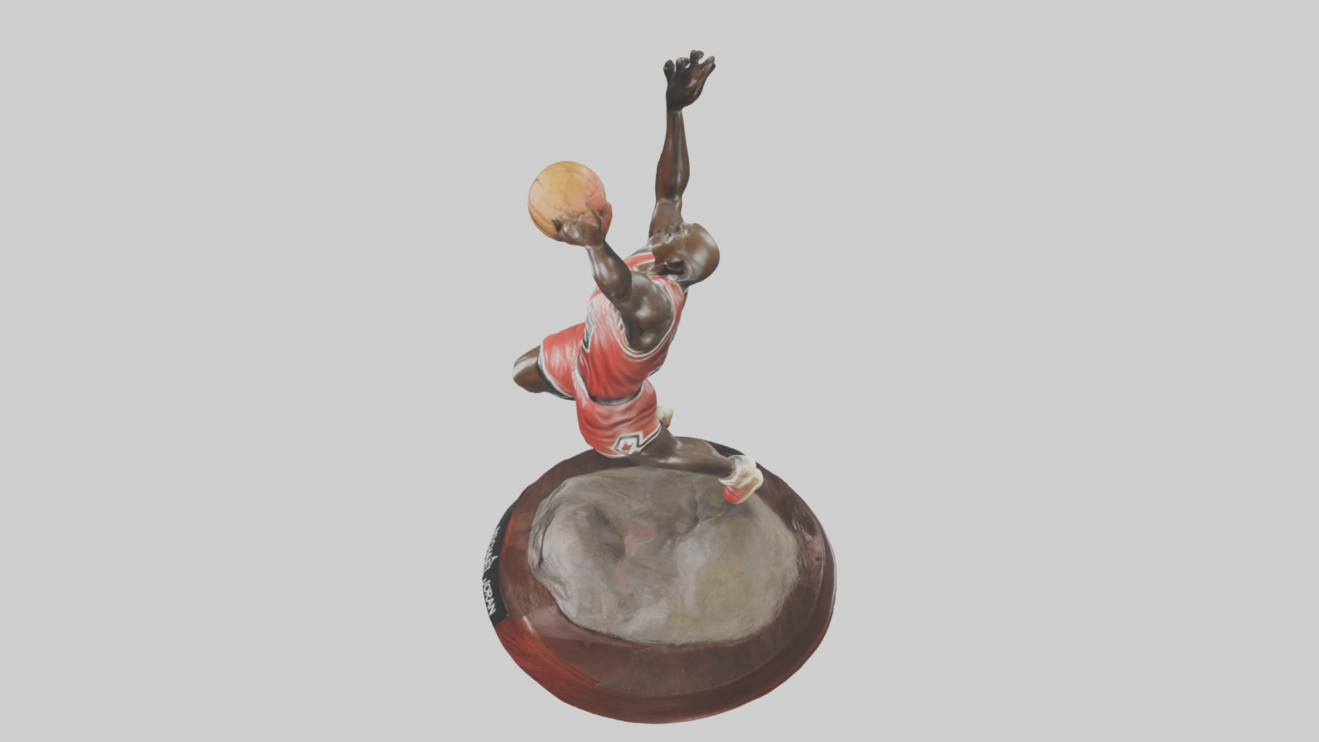 Michael Jordan statue model Low-poly 3D model_17