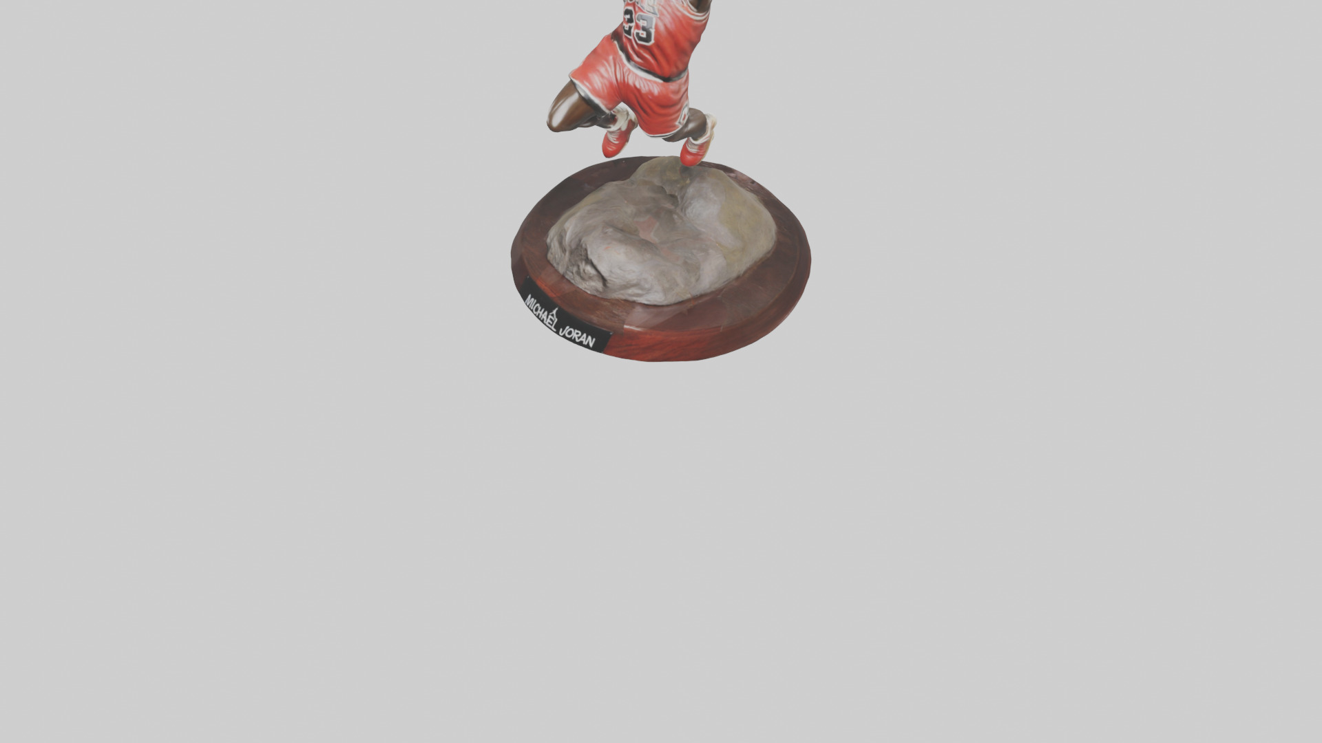Michael Jordan statue model Low-poly 3D model_5