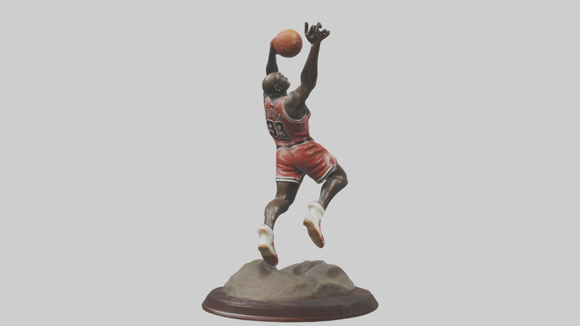 Michael Jordan statue model Low-poly 3D model_2