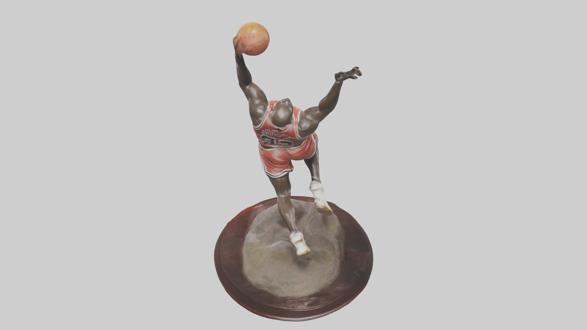 Michael Jordan statue model Low-poly 3D model_15