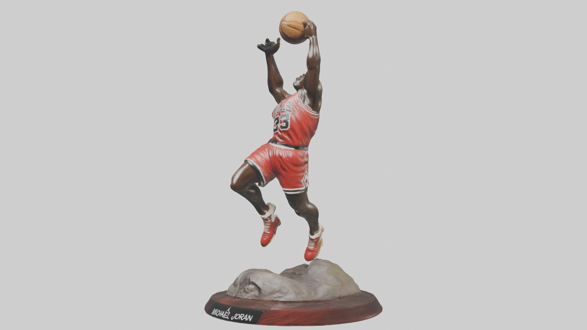 Michael Jordan statue model Low-poly 3D model_10