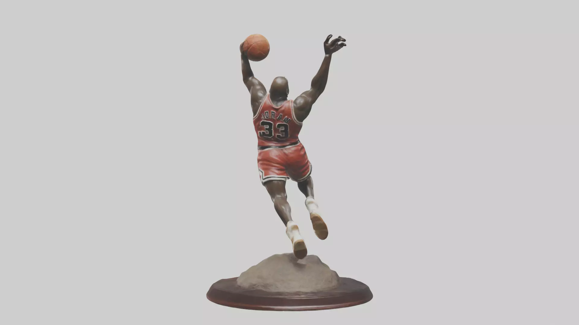Michael Jordan statue model Low-poly 3D model_0