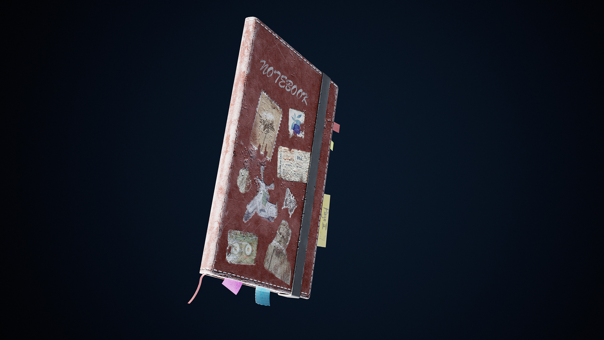 Personal Used Notebook Game Ready Assets Free low-poly 3D model_9