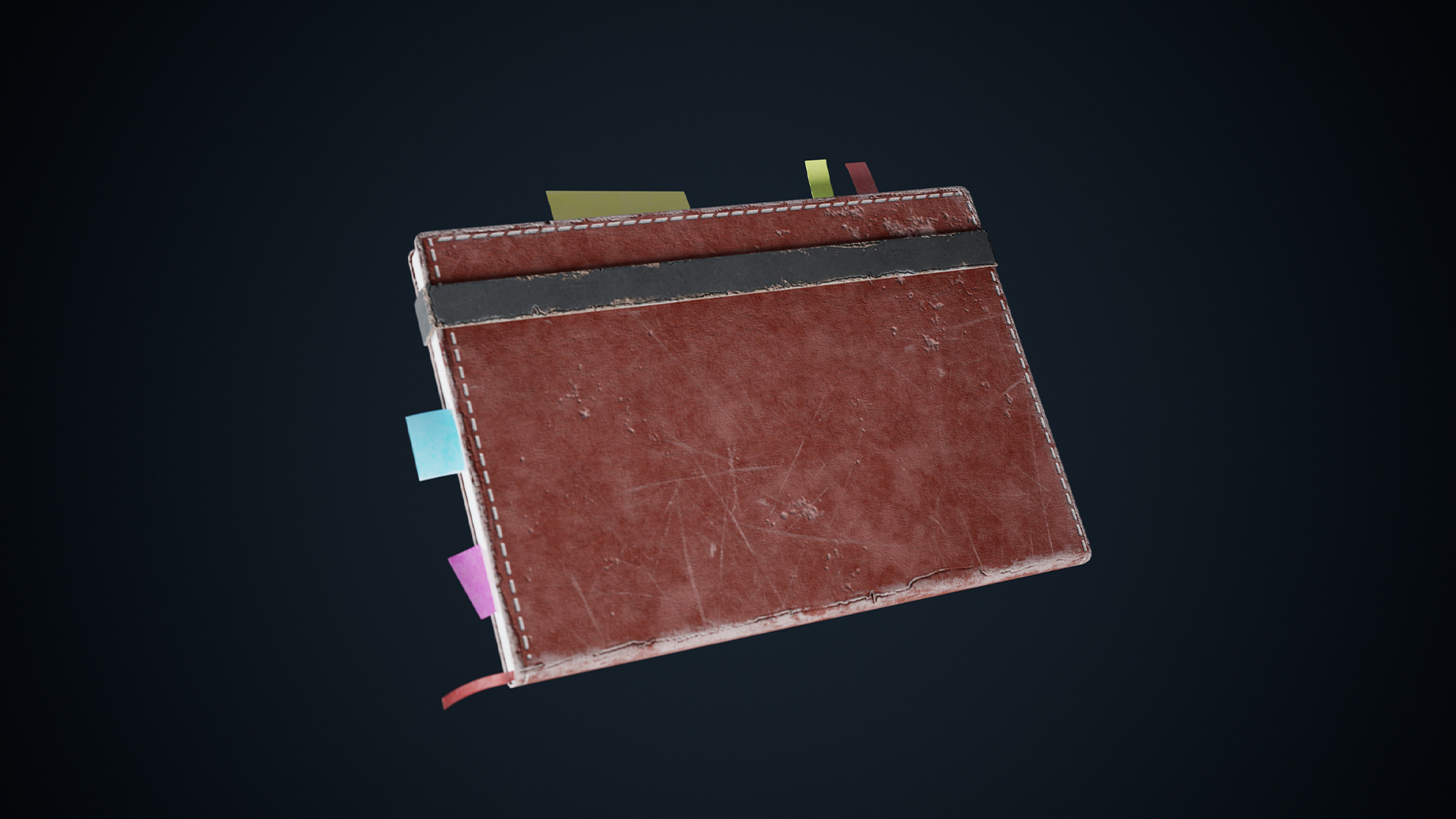 Personal Used Notebook Game Ready Assets Free low-poly 3D model_6