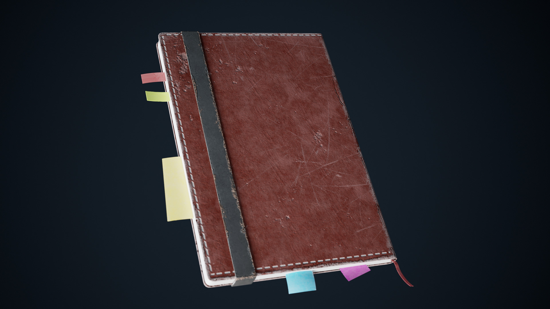 Personal Used Notebook Game Ready Assets Free low-poly 3D model_5
