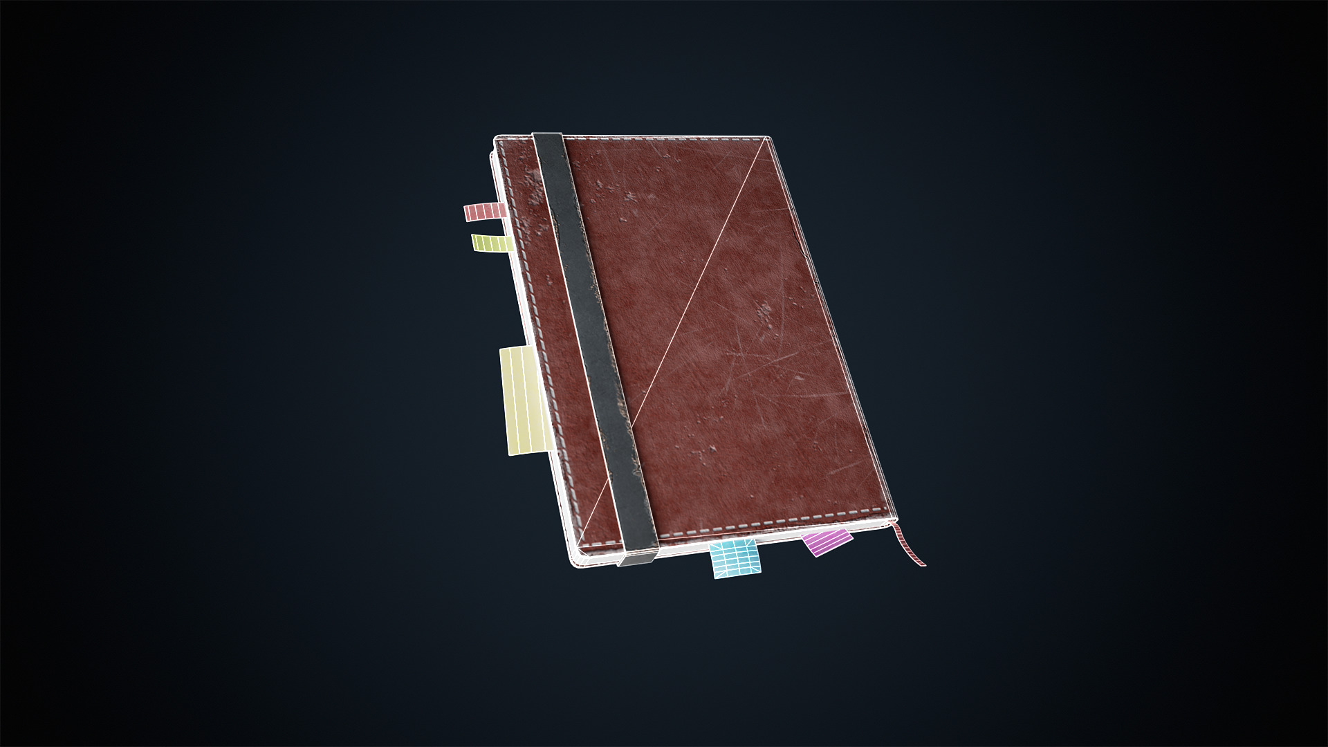 Personal Used Notebook Game Ready Assets Free low-poly 3D model_4
