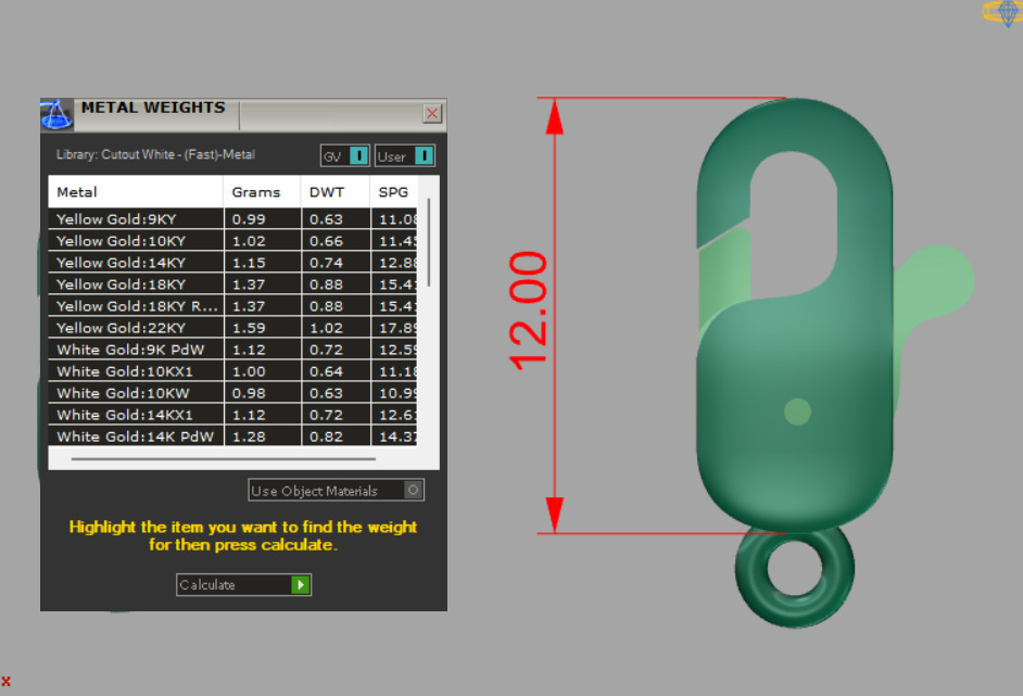 Bracelet Lock  clasp set of gold plated connectors 3D print model_15