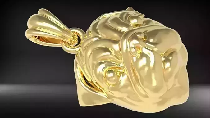 Dog Pug head pendant 